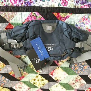 Fanny waist pack w. bottle holders hiking Waterfly NWT, Blue, shoulder strap